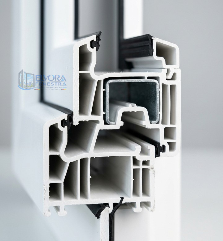 Colț de fereastră din profil PVC cu 5 și 7 camere